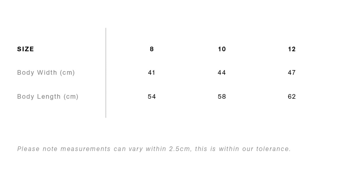 Size Guide - Youth